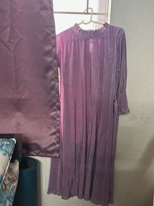 Pleated Purple Dress