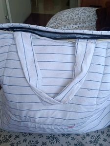 Red Quilted Tote Bag