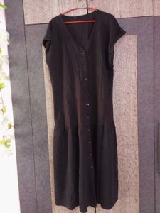 Black Button-Down Dress