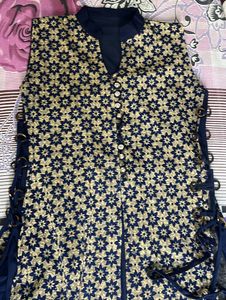 A- Line Kurti - Navy blue