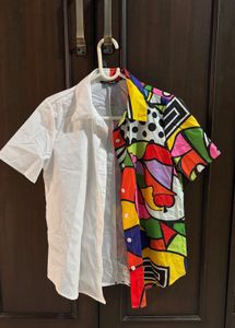 SHEIN Unique Half&Half Shirt