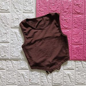 Backless Ribbed Top🤎