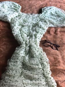 Mint Polka Dot Mini Dress