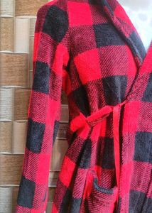 Red &amp; Black Plaid Robe