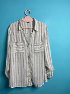 White And Black Striped Shirt
