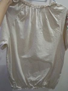 Boho Embroidered Tassel Top