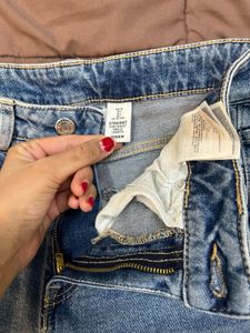 STRAIGHT HIGH WAIST ANKLE LENGTH JEANS