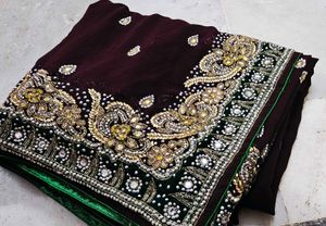 ❤️Beautiful Work Saree 💖 🥻