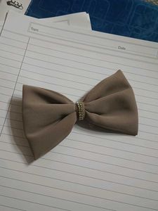 Tan Bow Hair Clip