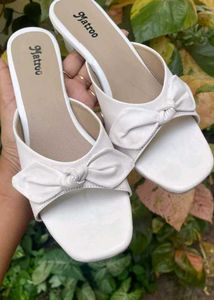 white bow heels