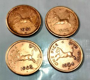 Vintage Indian One Pice Coins(1951-1954)–Set of 4