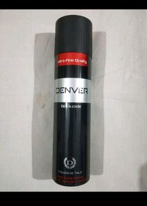 Denver Black Code Cologne Talc Face & Body Powder