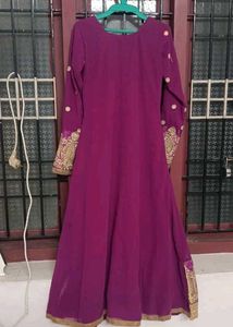 Elegant Purple Ethnic Gown