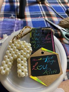 Pearl Initial Keychain