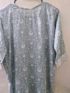 Elegant Blue Floral Kurta