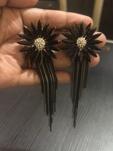 Statement Flower Chain Earrings