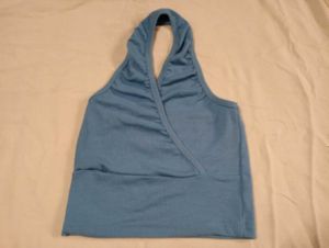 Blue Halter Top