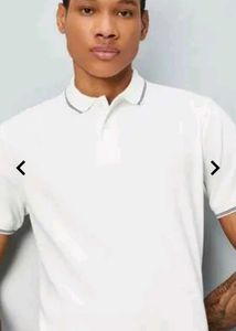 Roadster White Casual Polo T Shirt