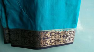Firozi Saree with Blouse
