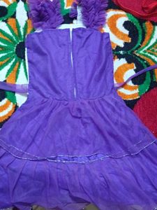 Purple &amp; White Party Dress