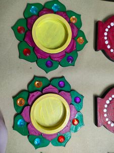 MDF Self Decorated Tea light Holders