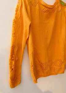 Unused Stylish Yellow Color Sweatshirt/ Top Women