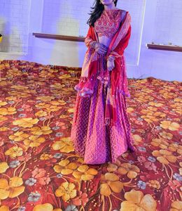 Red Embroidered Lehenga Choli Set