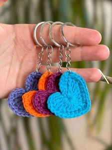 Crochet Heart Keychain Set