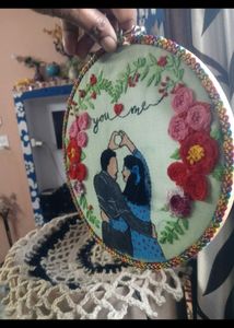 Handmade Embroidered Hoop Art
