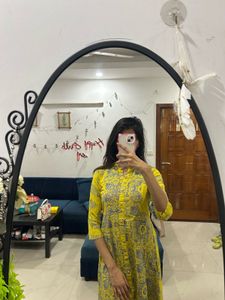 LIBAS Yellow Printed Kurta