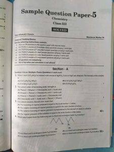 Oswaal Chemistry Sample Paper 2023
