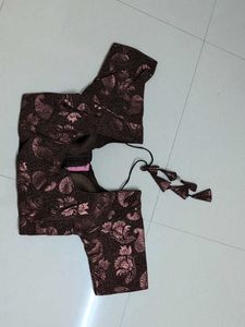 Elegant Brown Floral Blouse