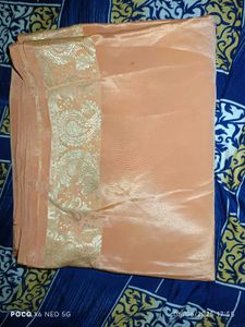Peach Satin SareeSaree