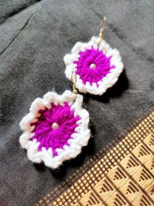 Crochet Flower Earrings