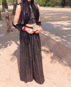 Black Sequin Lehenga Choli Set