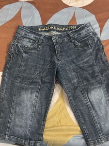Blue Denim Capri