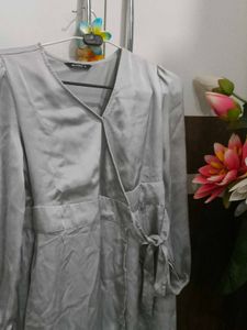 Elegant Silver Mini Dress