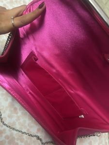 Dark Pink Sling Plus Clutch