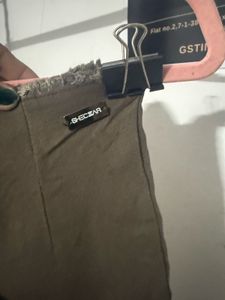 Brown Distressed Denim Pants