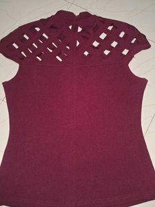 Set Of 3 Tops Burgundy, White Floral,white