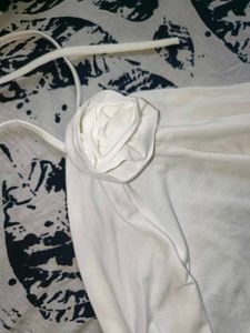 White Halter Maxi Dress