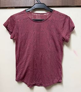 Combo - MAX Plain Tshirt &amp; Pink Semi Sheer Tee