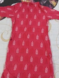 Pink Printed Kurta