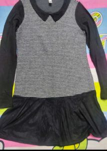 Striped Top with Collar Detail