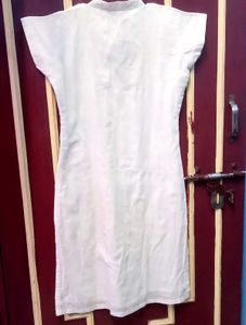 Embroidered White Tunic Kurta