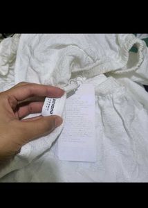 Chic White Textured Peplum Top