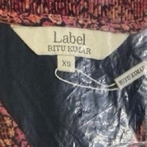 LABEL RITU KUMARFloral Print V-neck Fit &amp; Flare Dr