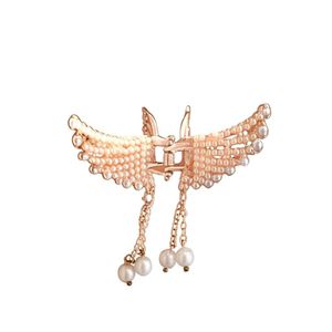 New Piece Beads Work Butterfly Hair Clip