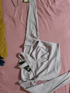 Lavender Cutout Crop Top
