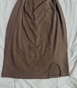 Mocha One-Shoulder Bodycon Dress